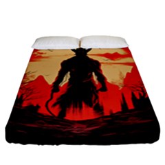 Demon Halloween Fitted Sheet (King Size)