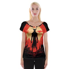 Demon Halloween Cap Sleeve Top