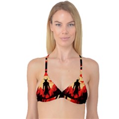 Demon Halloween Reversible Tri Bikini Top