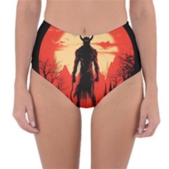 Demon Halloween Reversible High-Waist Bikini Bottoms