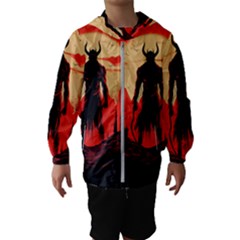 Demon Halloween Kids  Hooded Windbreaker