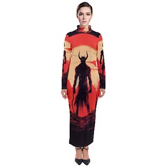 Demon Halloween Turtleneck Maxi Dress