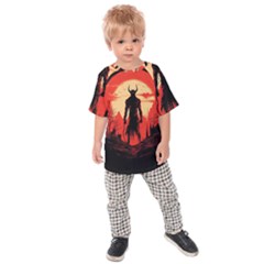 Demon Halloween Kids  Raglan Tee