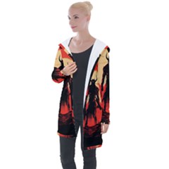 Demon Halloween Longline Hooded Cardigan