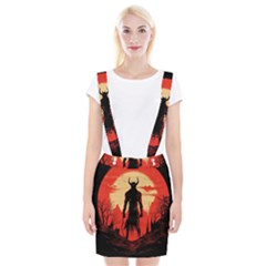 Demon Halloween Braces Suspender Skirt