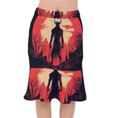 Demon Halloween Short Mermaid Skirt