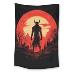 Demon Halloween Large Tapestry