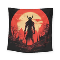 Demon Halloween Square Tapestry (Small)