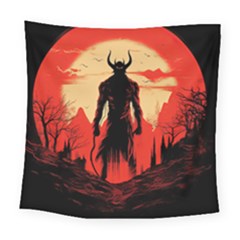 Demon Halloween Square Tapestry (Large)
