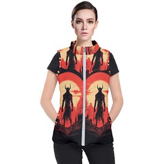 Demon Halloween Women s Puffer Vest by Simbadda