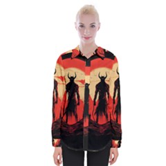 Demon Halloween Womens Long Sleeve Shirt
