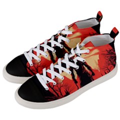 Demon Halloween Men s Mid-top Canvas Sneakers by Simbadda