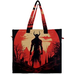 Demon Halloween Canvas Travel Bag