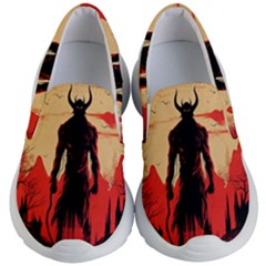 Demon Halloween Kids Lightweight Slip Ons