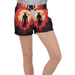 Demon Halloween Women s Velour Lounge Shorts