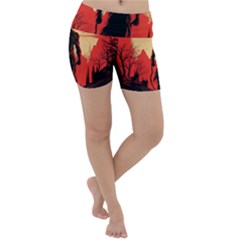 Demon Halloween Lightweight Velour Yoga Shorts