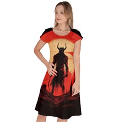 Demon Halloween Classic Short Sleeve Dress