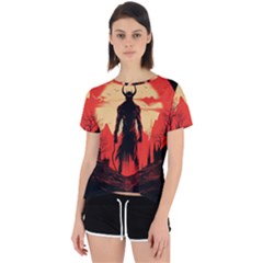 Demon Halloween Open Back Sport Tee