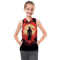 Demon Halloween Kids  Sleeveless Hoodie