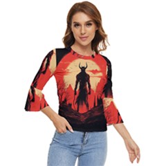 Demon Halloween Bell Sleeve Top