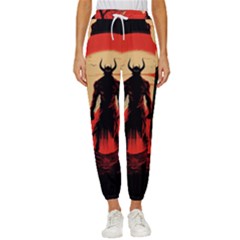 Demon Halloween Women s Cropped Drawstring Pants