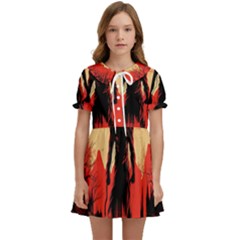 Demon Halloween Kids  Sweet Collar Dress