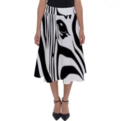 Animal Cute Pattern Art Zebra Perfect Length Midi Skirt