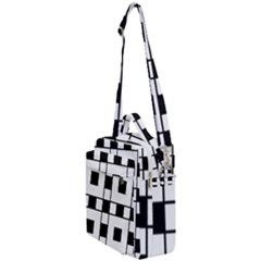 Black And White Pattern Crossbody Day Bag by Amaryn4rt