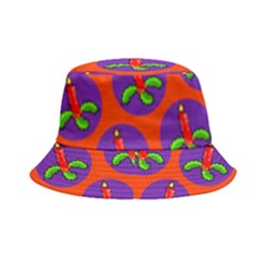 Christmas Candles Seamless Pattern Bucket Hat by Amaryn4rt