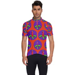 Christmas Candles Seamless Pattern Men s Short Sleeve Cycling Jersey by Amaryn4rt