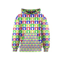 Colorful Curtains Seamless Pattern Kids  Pullover Hoodie by Amaryn4rt