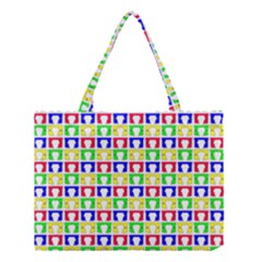 Colorful Curtains Seamless Pattern Medium Tote Bag by Amaryn4rt