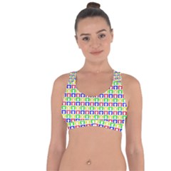 Colorful Curtains Seamless Pattern Cross String Back Sports Bra by Amaryn4rt