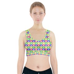 Colorful Curtains Seamless Pattern Sports Bra With Pocket by Amaryn4rt