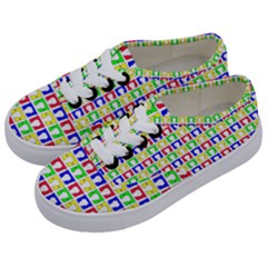 Colorful Curtains Seamless Pattern Kids  Classic Low Top Sneakers by Amaryn4rt