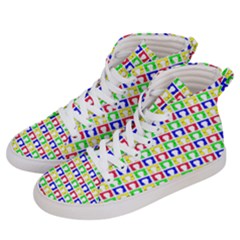 Colorful Curtains Seamless Pattern Women s Hi-top Skate Sneakers by Amaryn4rt