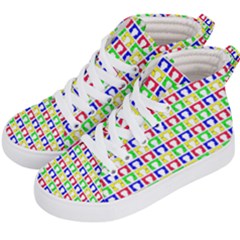 Colorful Curtains Seamless Pattern Kids  Hi-top Skate Sneakers by Amaryn4rt