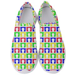 Colorful Curtains Seamless Pattern Men s Slip On Sneakers by Amaryn4rt