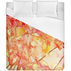 Monotype Art Pattern Leaves Colored Autumn Duvet Cover (california King Size) by Amaryn4rt