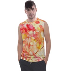 Monotype Art Pattern Leaves Colored Autumn Men s Regular Tank Top by Amaryn4rt