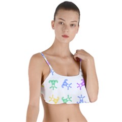 Rainbow Clown Pattern Layered Top Bikini Top  by Amaryn4rt