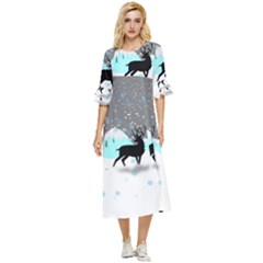 Rocky Mountain High Colorado Double Cuff Midi Dress