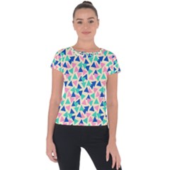 Pop Triangles Short Sleeve Sports Top  by ConteMonfrey