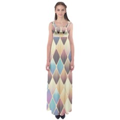 Abstract Colorful Diamond Background Tile Empire Waist Maxi Dress by Amaryn4rt