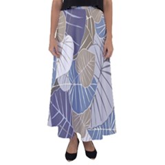 Ackground Leaves Desktop Flared Maxi Skirt by Amaryn4rt