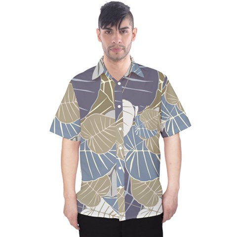 Ackground Leaves Desktop Men s Hawaii Shirt by Amaryn4rt