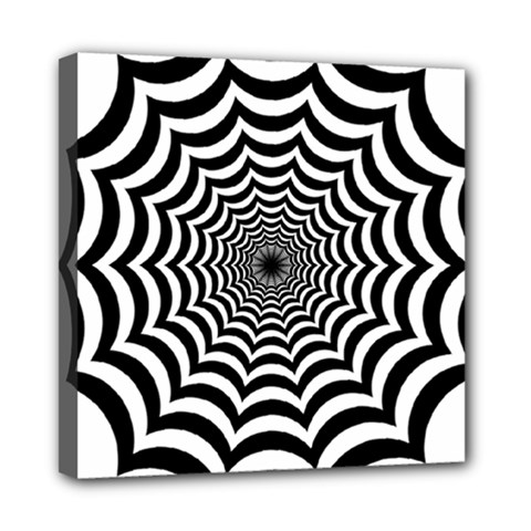 Spider Web Hypnotic Mini Canvas 8  X 8  (stretched) by Amaryn4rt