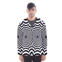 Spider Web Hypnotic Men s Hooded Windbreaker by Amaryn4rt