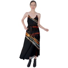 Highway Night Lighthouse Car Fast Tie Back Maxi Dress