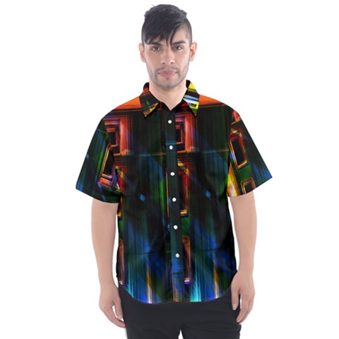 Architecture City Homes Window Men s Short Sleeve Shirt by Amaryn4rt